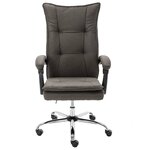 Chaise fauteuil siège de bureau informatique étude tissu gris 02_0024027