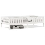 vidaXL Cadre de lit sans matelas blanc 75x190 cm bois de pin massif