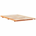 vidaXL Cadre de lit surélevé Marron cire 120 x190 cm