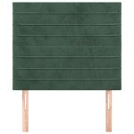 vidaXL Tête de lit Vert foncé 100x5x118/128 cm Velours