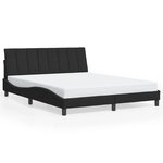 vidaXL Cadre de lit sans matelas noir 160x200 cm velours