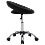 Chaise fauteuil siège de travail roulante similicuir noir 02_0024079