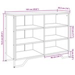 vidaXL Buffet sonoma gris 101x35 5x74 5 cm bois d'ingénierie