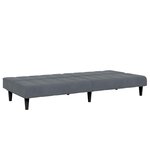 vidaXL Canapé-lit à 2 places avec repose-pied gris foncé velours