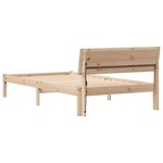 vidaXL Cadre de lit avec tête de lit Marron 100 x 200 cm Pin massif