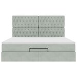 VidaXL Cadre de lit ottoman et matelas gris clair 160x200cm velours