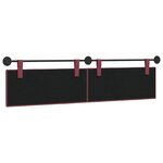 vidaXL Tête de lit suspendue Bordeaux Tissu