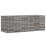 vidaXL Boîte à coussins de jardin Résine tressée 291x100 5x104 cm Gris