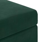 vidaXL Tabouret Vert foncé 101 x 41 x 40 cm Velours et Bois Composite