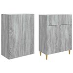 vidaXL Ensemble de Meubles 2 Pièces 66 x 34 5 x 90 cm Bois d'ingénierie