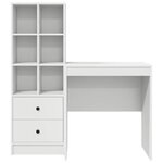 vidaXL Bureau avec rangement avec tiroir 2 Pièces Blanc 70 x 50 x 76 cm