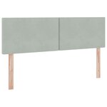 vidaXL Lit de Rangement avec matelas Gris clair 140 x 200 cm Velours