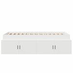 vidaXL Cadre de lit avec rangement avec stockage Blanc 100 x 200 cm
