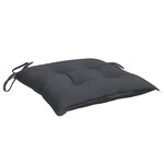 vidaXL Coussins de chaise lot de 4 anthracite 50x50x7 cm tissu oxford