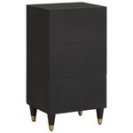 vidaXL Buffet avec étagère Noir 40 x 33 x 75 cm Bois de mangue massif