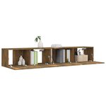 vidaXL Ensemble de meubles TV 2 Pièces Chêne fumé Bois d'ingénierie