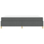 vidaXL Cadre de lit avec matelas Gris foncé 160 x 200 cm tissu