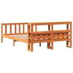 vidaXL Cadre de lit et tête de lit cire marron 150x200 cm bois de pin
