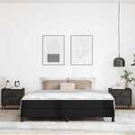 vidaXL Lit avec matelas Noir 180 x 200 cm Faux cuir