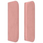 vidaXL Tête de lit avec oreilles Rose 147x16x78/88 cm Velours