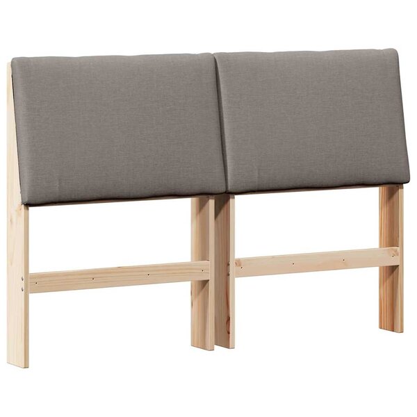 vidaXL Tête de lit capitonnée Taupe 160 cm Pin massif