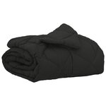 vidaXL Duvet d'été simple Noir 220 x 155 cm Microfibre