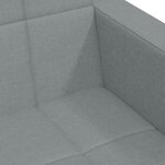 vidaXL Canapé-lit à 2 places avec repose-pied gris clair tissu