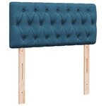 vidaXL Sommier à lattes de lit et matelas Bleu foncé 80x200 cm Velours