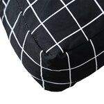vidaXL Coussin de palette motif à carreaux noir 120x40x12 cm tissu