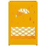 vidaXL Porte-parapluie jaune moutarde 28 x 12 x 41 cm Acier