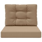 vidaXL Coussin de canapé d'extérieur 2 Pièces Taupe Polyester
