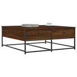 vidaXL Table basse chêne marron 100x99x40 cm bois d'ingénierie