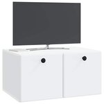 vidaXL Meuble TV mural 59 5 x 41 x 30 cm Blanc Bois d'ingénierie
