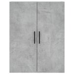 vidaXL Buffet haut Gris béton 69 5x34x180 cm Bois d'ingénierie