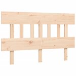 vidaXL Cadre de lit avec tête de lit 120x200 cm bois massif