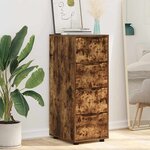 vidaXL Armoire de rangement Chêne fumé 40 x 48 x 105 cm