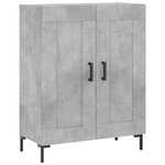 vidaXL Buffet gris béton 69 5x34x90 cm bois d'ingénierie