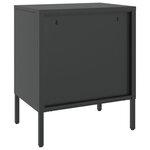 vidaXL Tables de chevet 2 Pièces noir 50x35x60 cm verre et acier