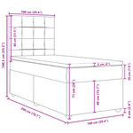 vidaXL Sommier à lattes de lit avec matelas Bleu 100x200 cm Tissu