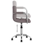 vidaXL Chaise pivotante de salle à manger Taupe Tissu