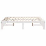 vidaXL Cadre de lit Blanc 150 x 200 cm Pin massif