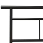 vidaXL Cadre de lit Noir Métal 90x200 cm