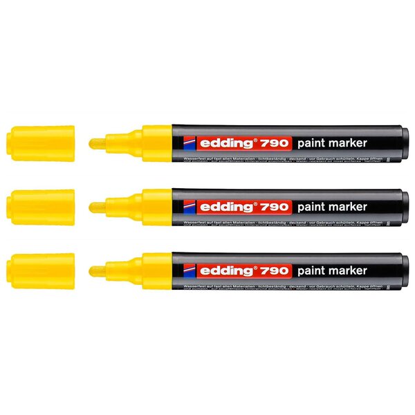 Marqueur Peinture 790 Jaune Pointe Ronde 2-3 mm x 3 EDDING