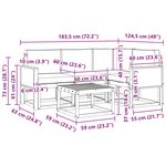 vidaXL Ensemble de canapés d'extérieur 5 pc Naturel et Beige Polyester