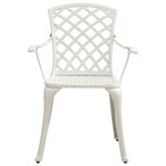 vidaXL Chaises de jardin lot de 6 fonte d'aluminium blanc