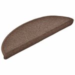 vidaXL Tapis d'escalier 30 pièces 56 x 17 x 3 cm marron café demi-rond