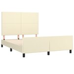 vidaXL Cadre de lit sans matelas crème 140x200 cm similicuir