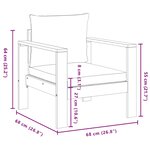 vidaXL Chaise de jardin avec coussins bois massif d'acacia