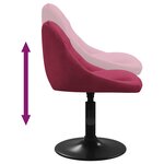 vidaXL Chaises pivotantes à manger lot de 2 bordeaux velours