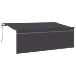 vidaXL Auvent Rétractable Anthracite 400 x 200 cm tissu